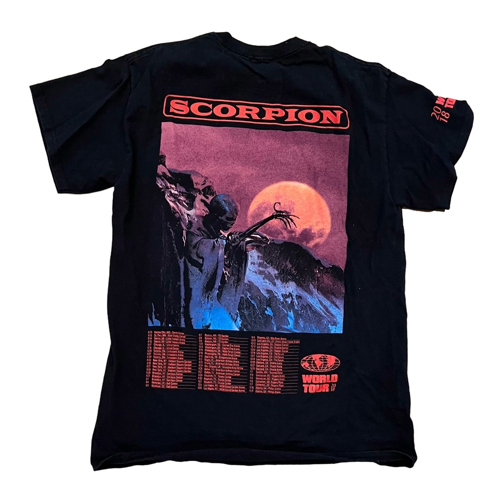 2018 Drake Scorpion T-Shirt World Tour Mens Medium Black Concert Music Rap Tee